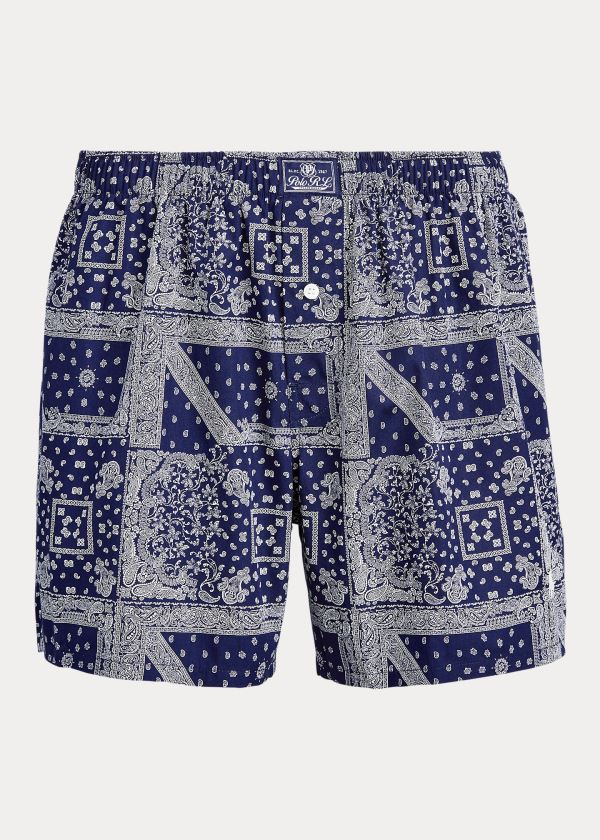 Men's Polo Ralph Lauren Bandanna-Print Cotton Boxers | 158034TSU